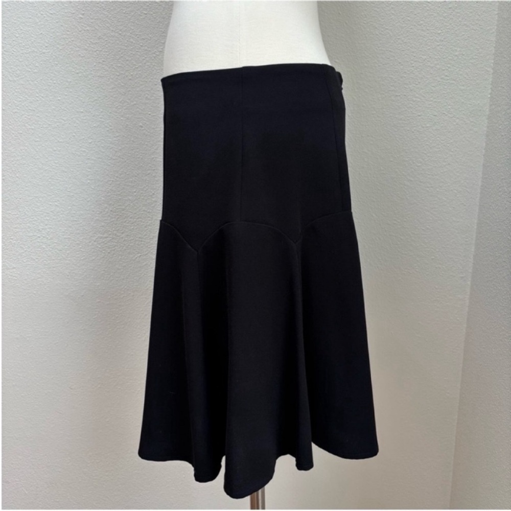 CeCe A Line Skirt Skater Flounce Work Career Business Casual Black Size Medium - Picture 7 of 13